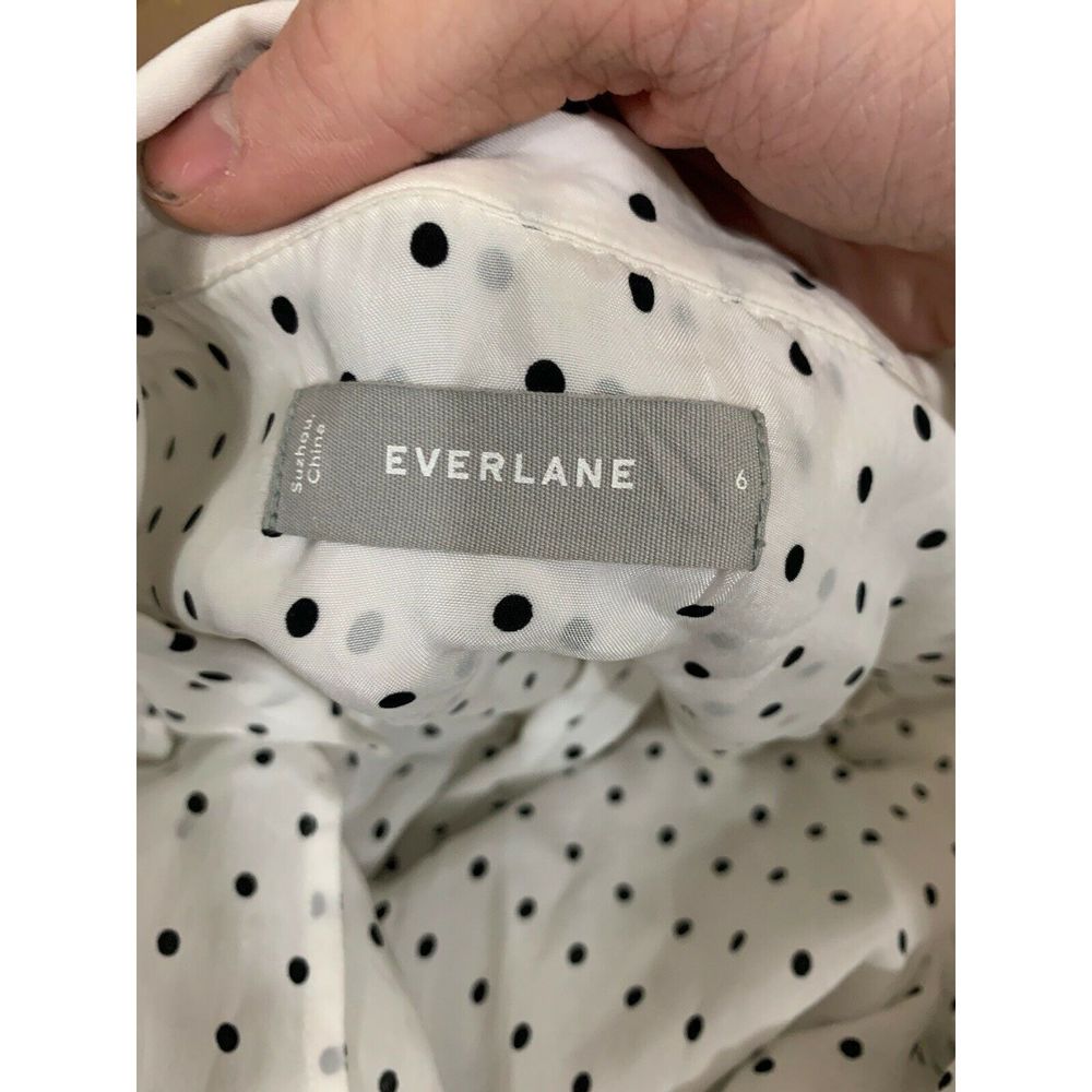 Everlane Polka Dot Button Front Shirt Size 6 - Picture 9 of 10